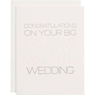 Congrats Big Gay Wedding Card