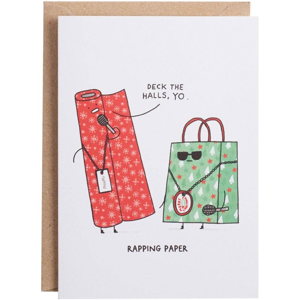 Rapping Paper Christmas Card