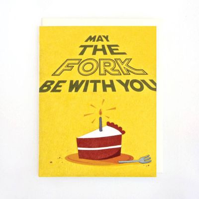 Fork Be With You Birthday Card