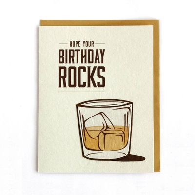 On The Rocks Birthday Card