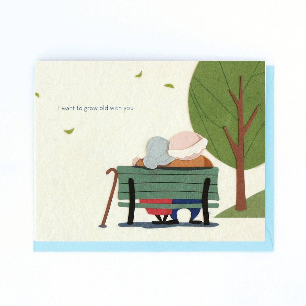 Growing Old Together Anniversary Card