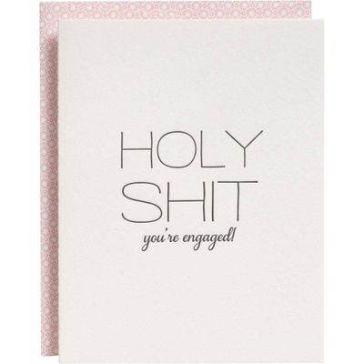 Holy Shit You're Engaged! Wedding Card