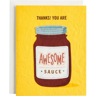 You are Awesome Sauce Thank You Card