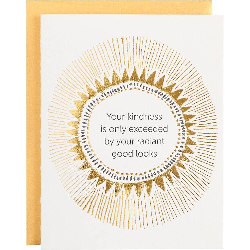 Radiant Good Looks Gold Foil Thank You Card