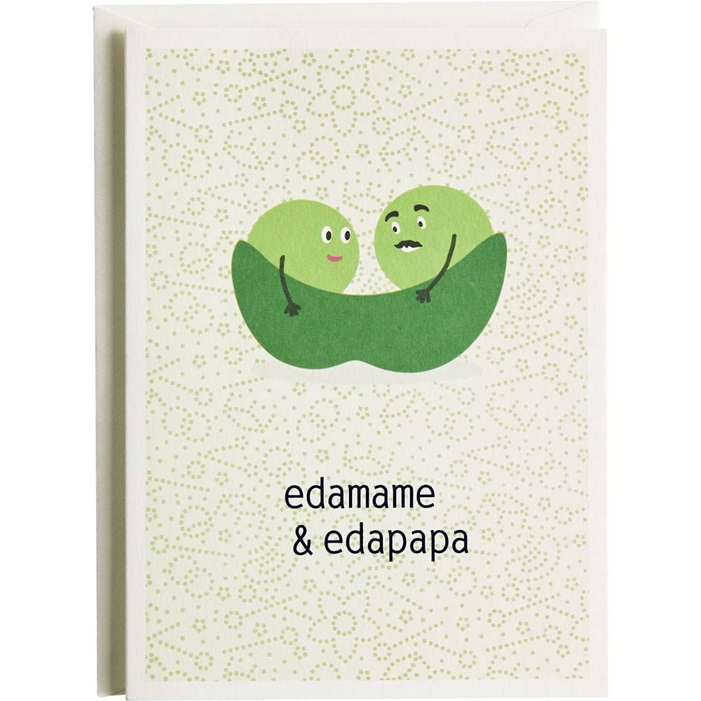 Edamame Edapapa Baby Card