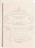 Deckle Edge Letterpress Fill In Party Invitations