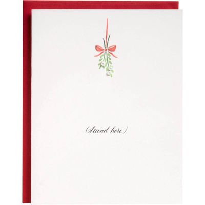 Mistletoe Holiday Card