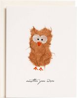 Handcrafted Owl Birthday Card