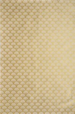 Scallop Dots Gold On Cream Handmade Paper