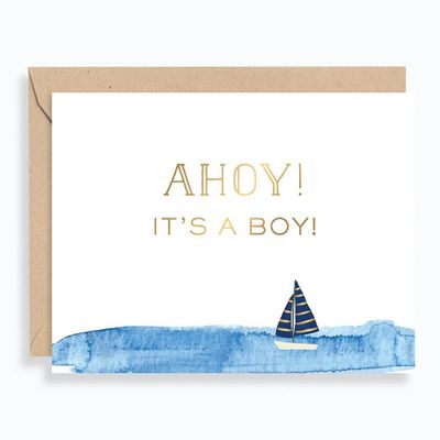 Ahoy It's A Boy Baby Card