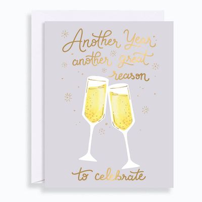 Champagne Toast Anniversary Card