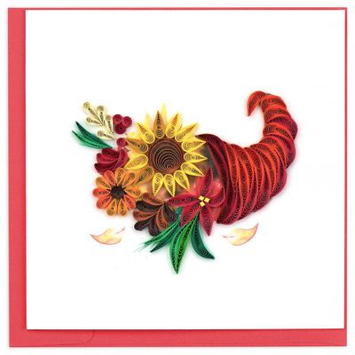 Quilling Cornucopia Greeting Card