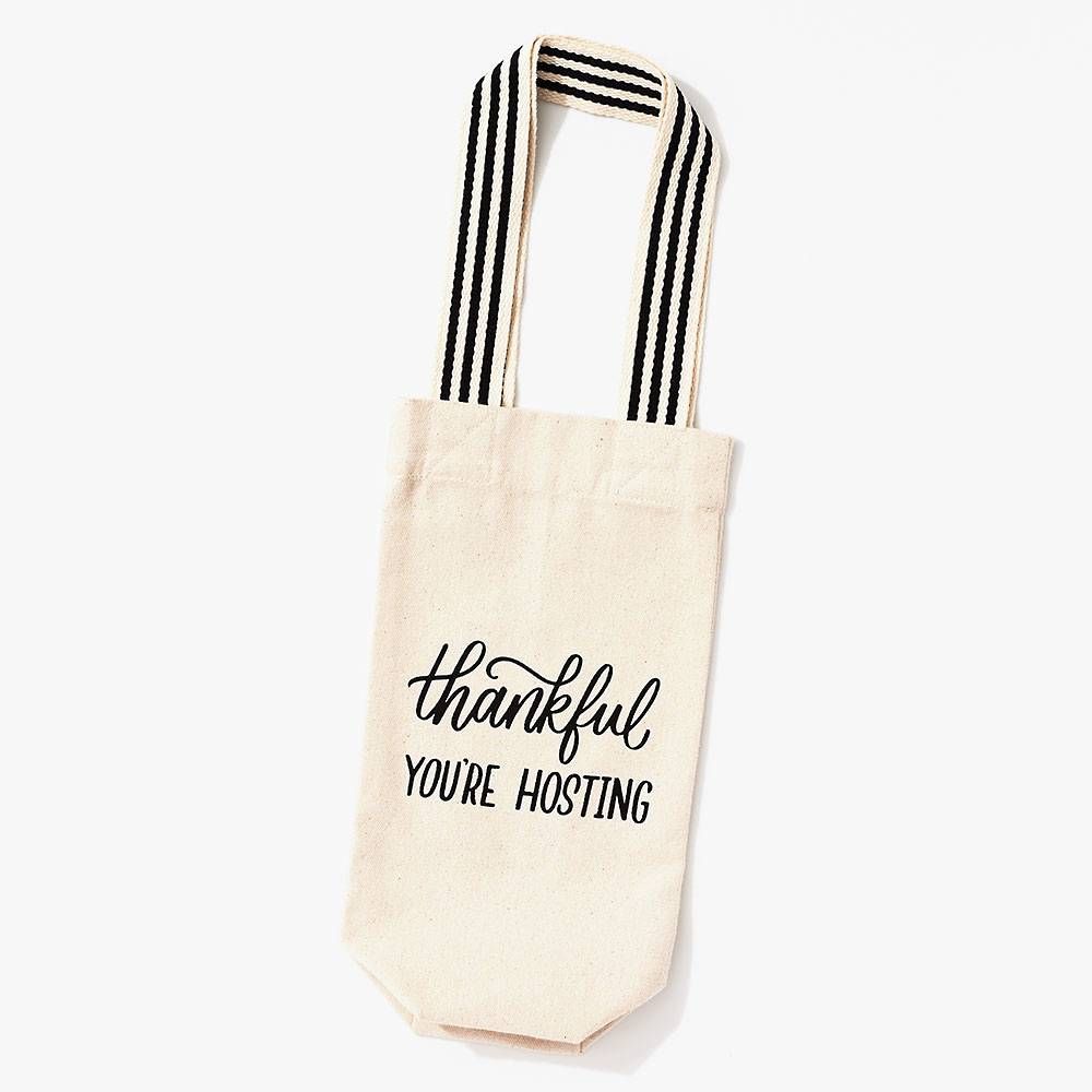 Thankful You're Hosting Wine Bag