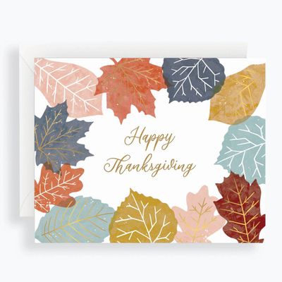 Thanksgiving Leaves Greeting Card