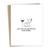 Open Bar Wedding Card