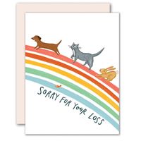 Across The Rainbow Pet Sympathy Card