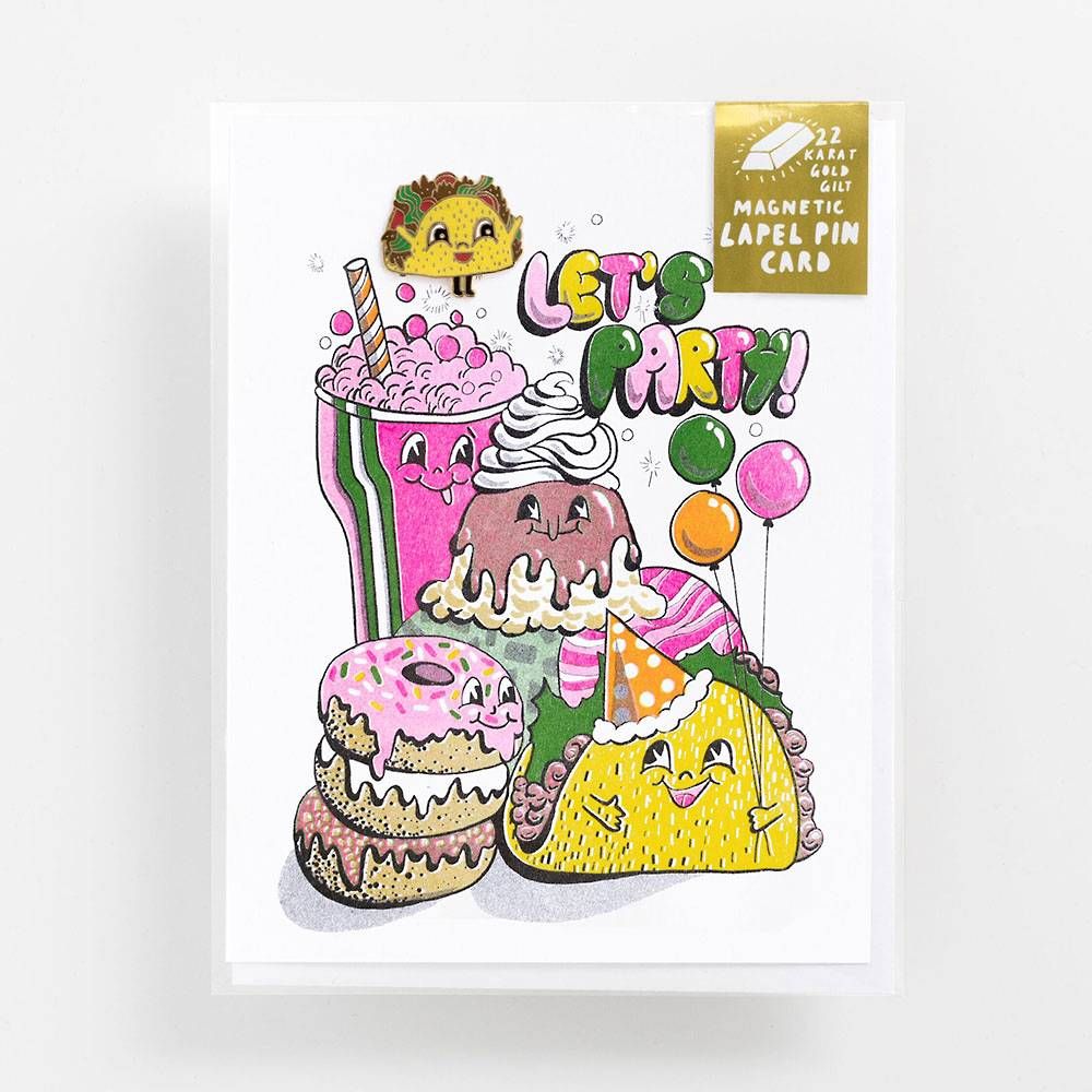 Let's Party Pin Birthday Card