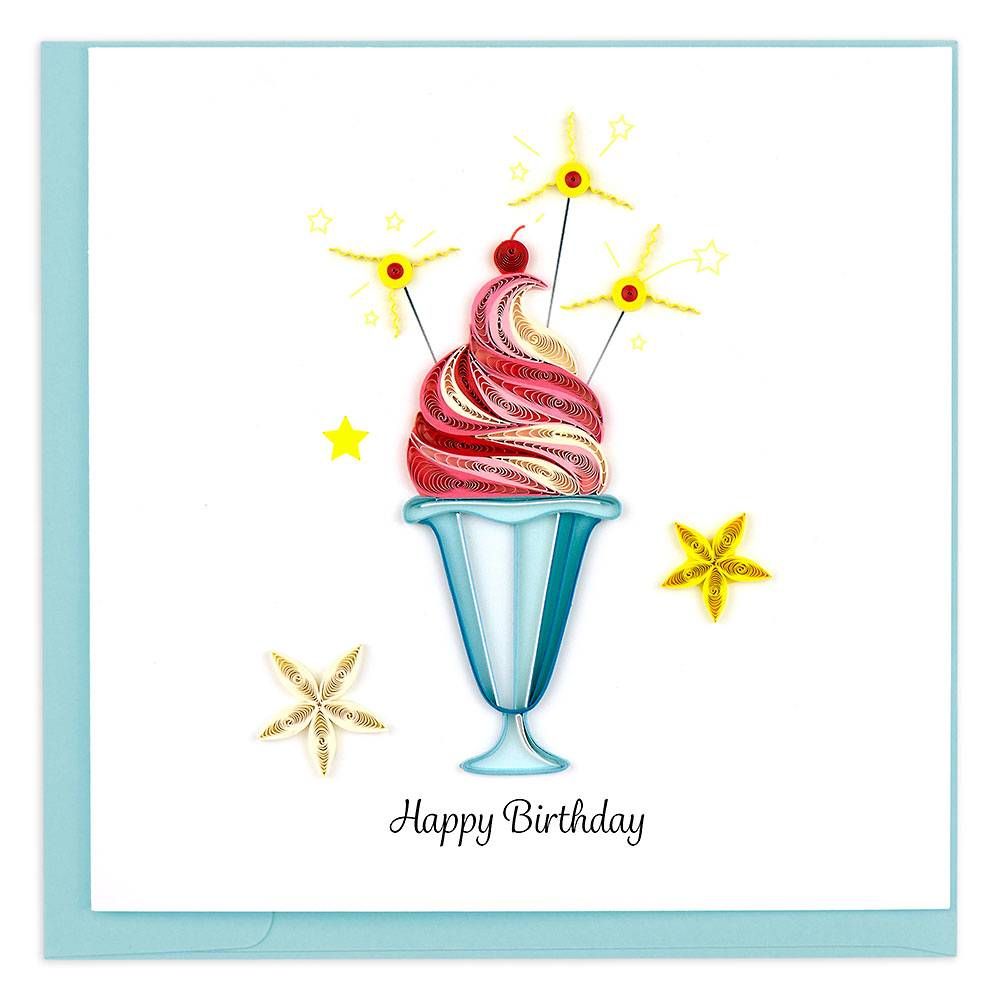 Quilling Sundae Birthday Card