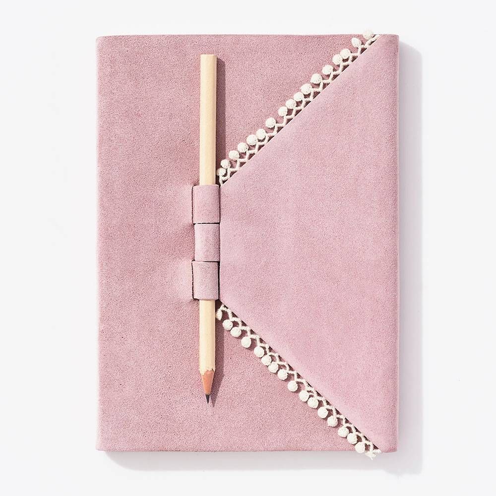 Blush Fold Over Journal & Pencil