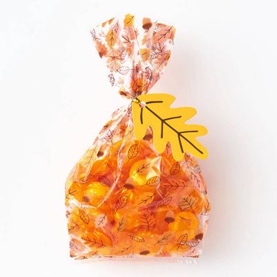 Autumn Leaves & Acorns Cellophane Bags