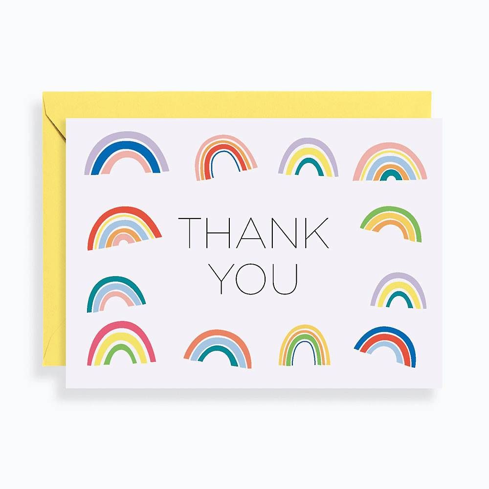 Rainbows Thank You Card Set