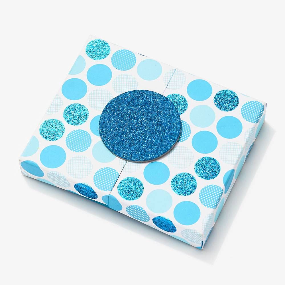 Blue Glitter Dot Gift Card Box