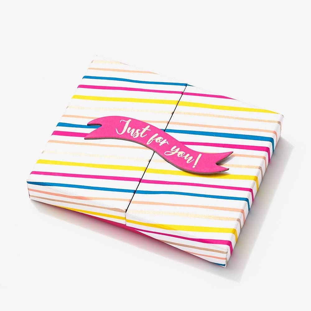 Colorful Striped Gift Card Box