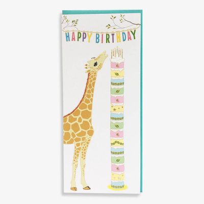 Giraffe Birthday Card