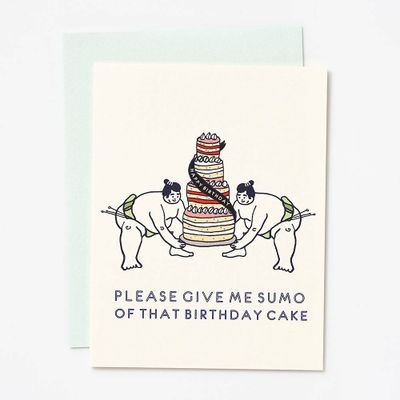 Sumo That Cake Birthday Card