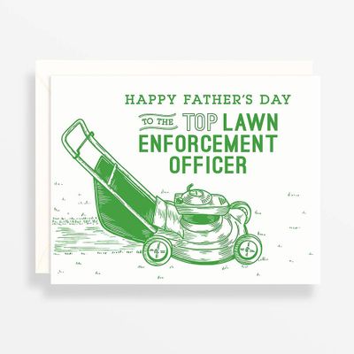 Lawn Enforcement Father's Day Card
