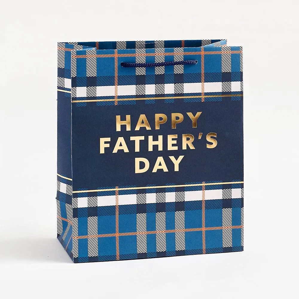 Father's Day Plaid Gift Bag