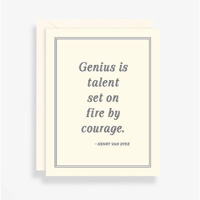Genius Is Talent Graduation Card