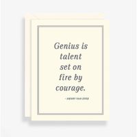 Genius Is Talent Graduation Card