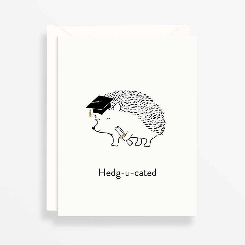 Hedg-u-cated Graduation Card