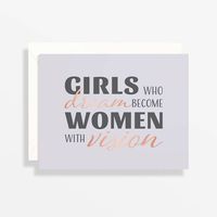 Girls Who Dream Graduation Card