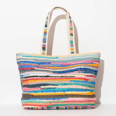Multicolor Stripe Tote Bag