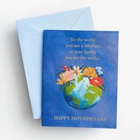 Floral Earth Mother's Day Card