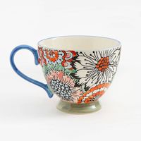 Blue Floral Hand Painted Mug