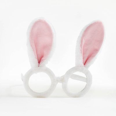 Furry Pink Bunny Glasses