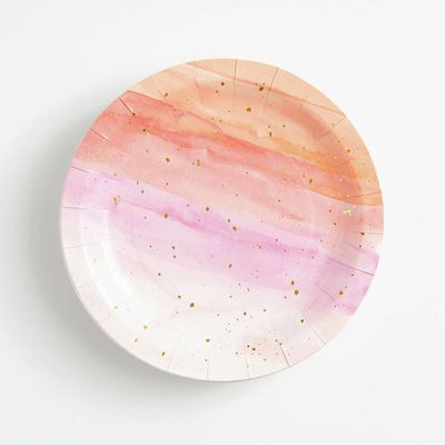 Pink Watercolor Large Plates