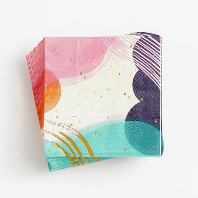 Abstract Watercolor Cocktail Napkins