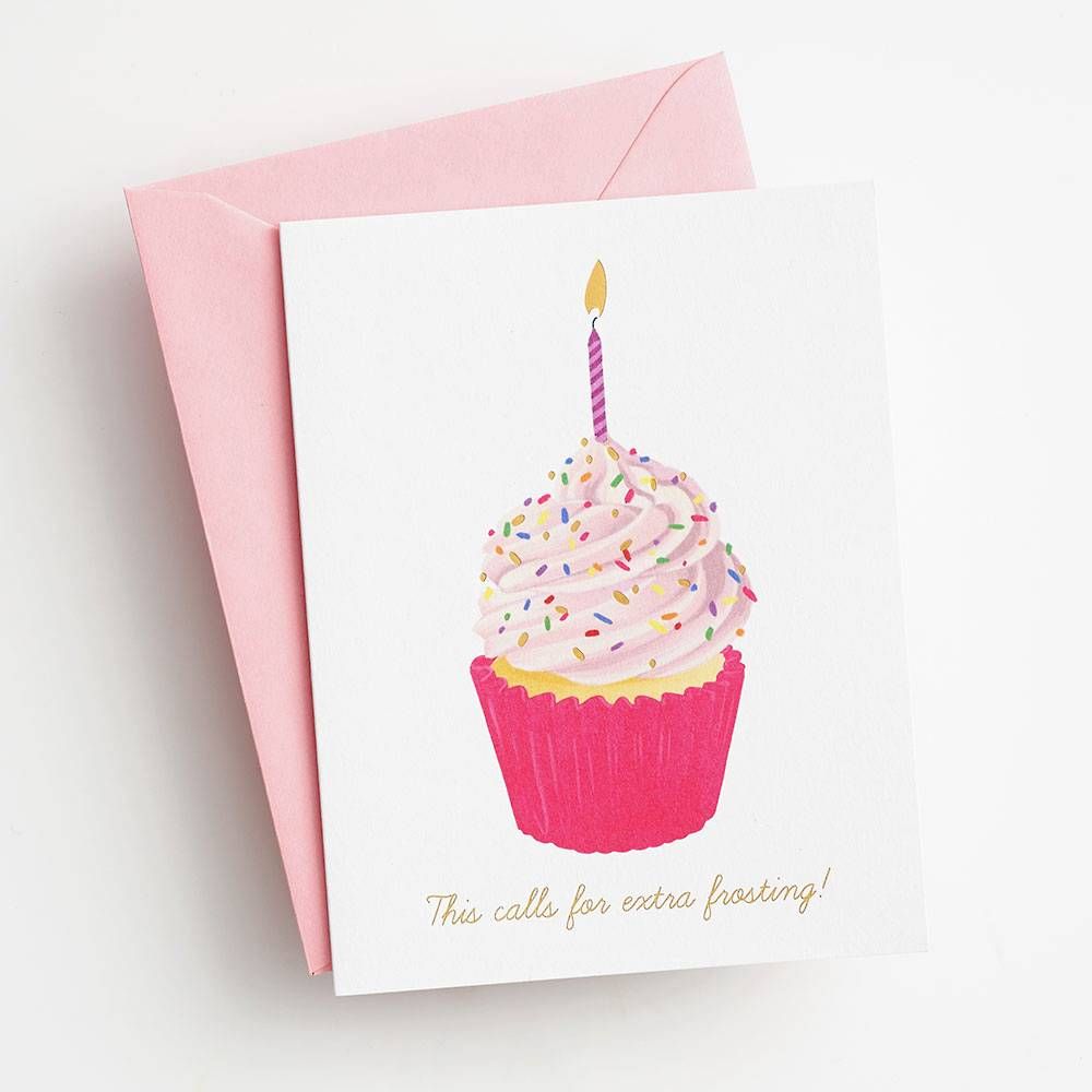 Extra Frosting Birthday Card