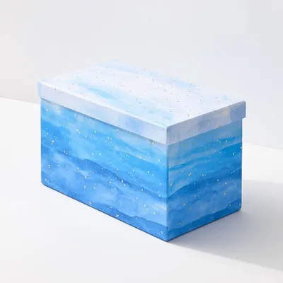 Blue Ombre Watercolor Extra Large Box