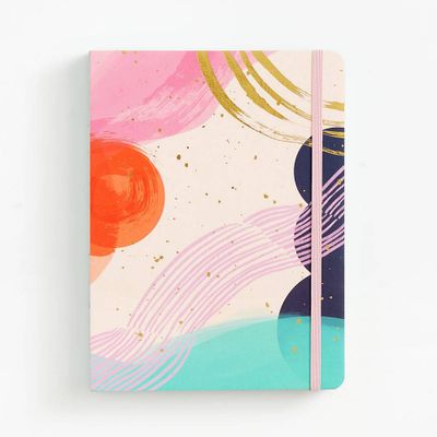 Abstract Watercolor Coptic Bound Journal