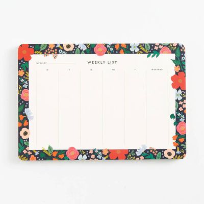 Wild Rose Weekly Desk Pad