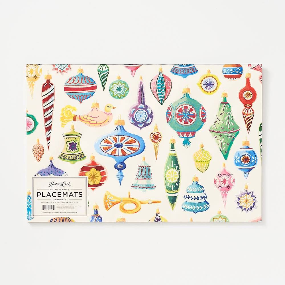 Colorful Ornament Paper Placemats