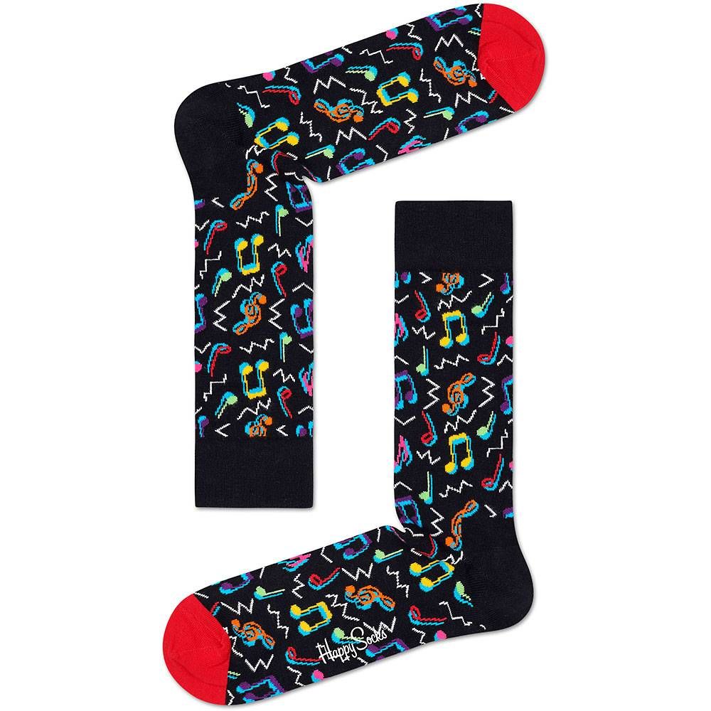 Black Music Notes Socks