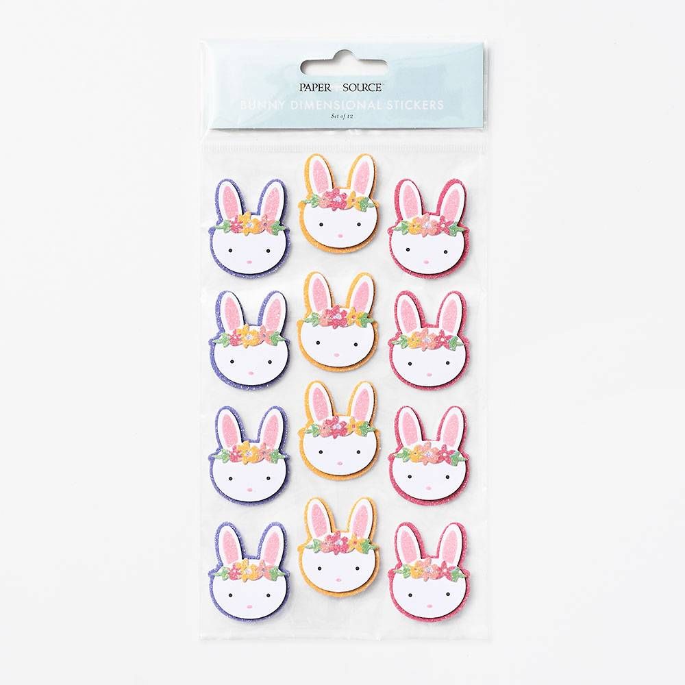 Glitter Bunny Stickers