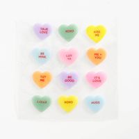 Conversation Heart Gel Clings