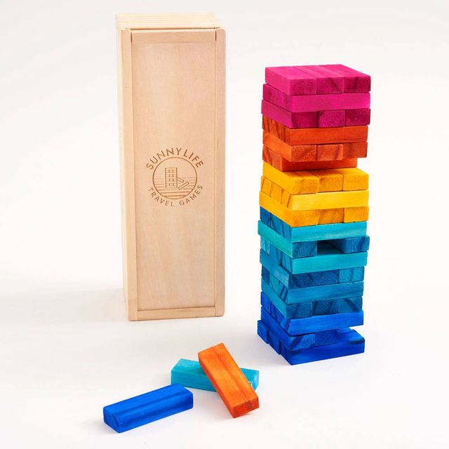 Sunnylife Wooden Games Giant Jumbling Tower